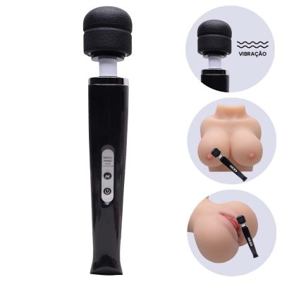 Vibrador Varinha Mágica Recarregável com 10 níveis de vibração 32Cm 24 15233898561 16987537531797 zoom