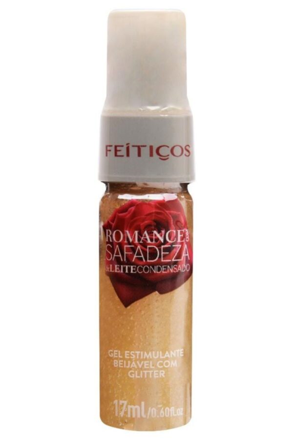 Romance com safadeza leite condensado gel estimulante beijável com glitter 17Ml Feitiços - Image 2