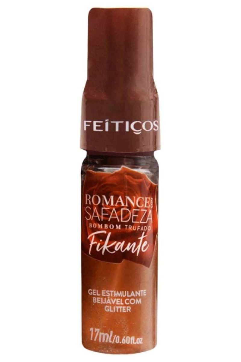 Romance com safadeza Fikante Bombom Trufado gel estimulante beijável com glitter 17Ml Feitiços - Imagem 2