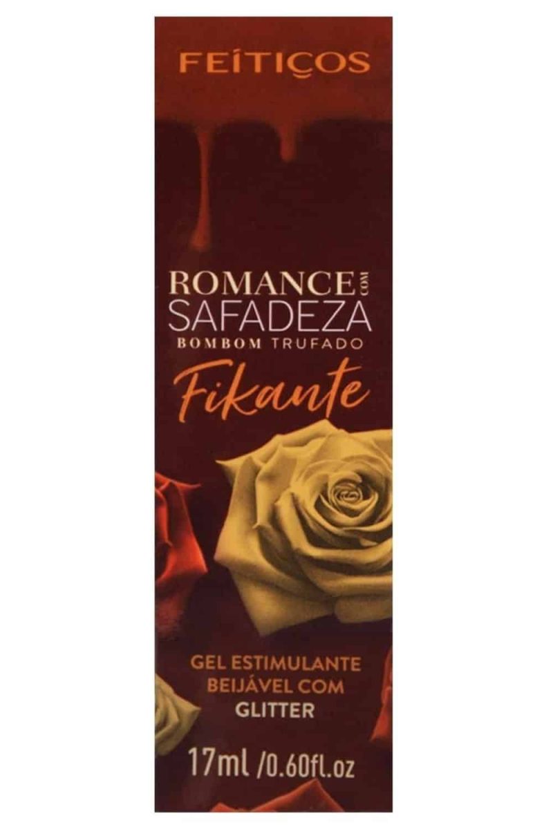 Romance com safadeza Fikante Bombom Trufado gel estimulante beijável com glitter 17Ml Feitiços - Imagem 3