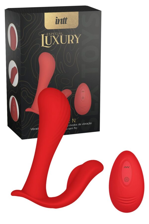 Vibrador Estimulador de Ponto G e Clitóris em Silicone com 10 Modos de Vibração Controle sem Fio - Intt Heaven Luxury