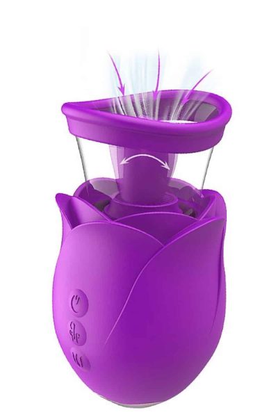 15304485190 vibrador em formato de rosa com lingua estimuladora com succao flower dance carnival s hand