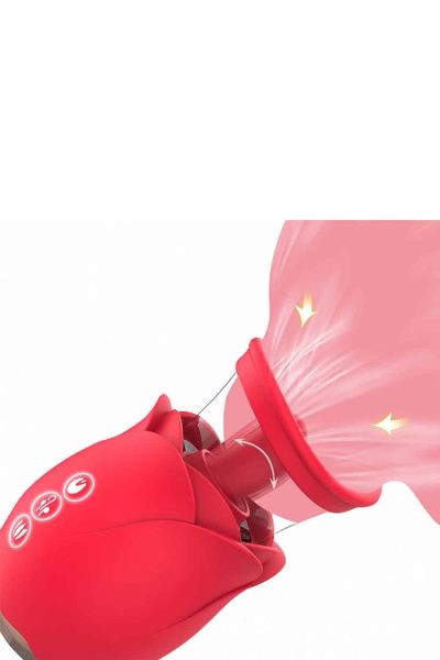 15304485224 vibrador em formato de rosa com lingua estimuladora com succao flower dance carnival s hand