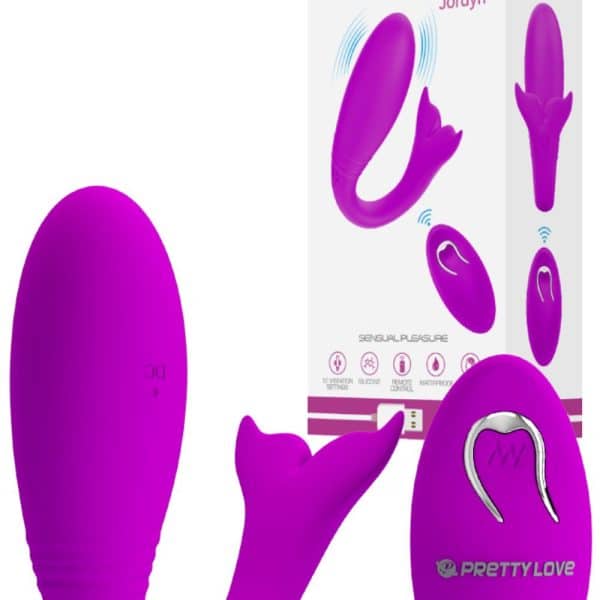 Pretty love Jordyn - Vibrador de ponto g recarregável em forma de baleia com 12 modos de vibração e controle remoto