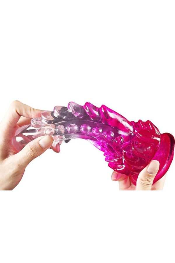 Pênis Dildo Transparente Com Rosa Godzilla - Image 4