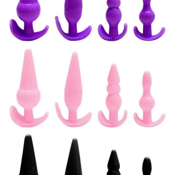 Kit Plug Anal Silicone 4 Unidades