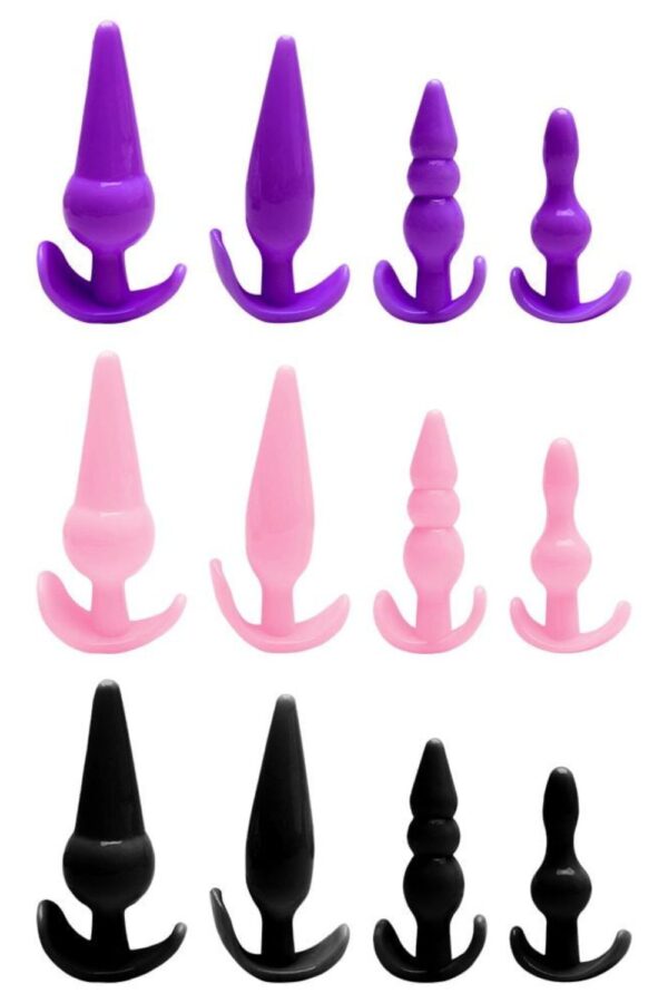 Kit Plug Anal Silicone 4 Unidades