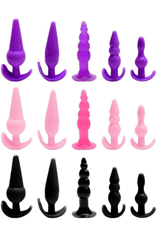 Kit Plug Anal Silicone 5 Unidades