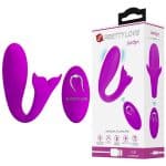 Pretty love Jordyn - Vibrador de ponto g recarregável em forma de baleia com 12 modos de vibração e controle remoto