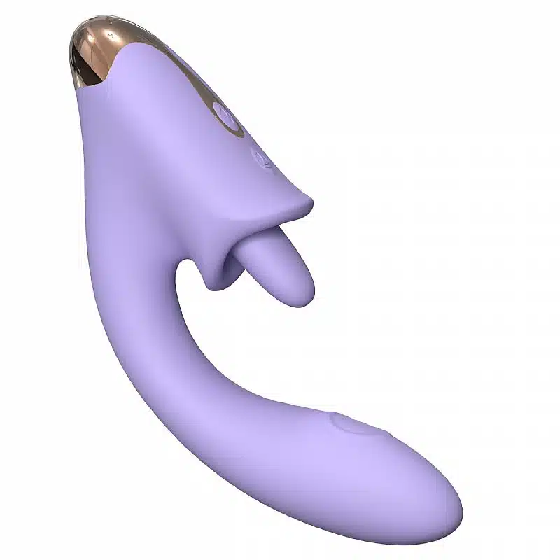 Vibrador de Ponto G e clitóris com Língua e Dedilhar Tapping Viola  SHande  Imagem 3
