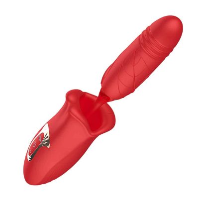 Alternative view of Vibrador Estimulador Boca com Penetração Vai e Vem