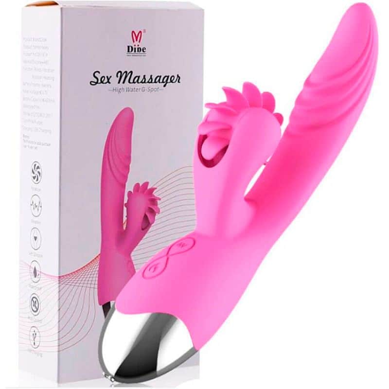 Dibe sex massager - Vibrador estimulador de ponto g e clítoris com efeito simulador de sexo oral com línguas giratóri 1 Dibe sex massager - Vibrador estimulador de ponto g e clítoris com efeito simulador de sexo oral com línguas giratóri