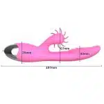Dibe sex massager - Vibrador estimulador de ponto g e clítoris com efeito simulador de sexo oral com línguas giratóri - Imagem 4