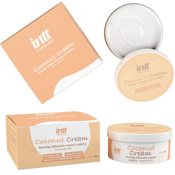 Creme Hidratante Corporal e Pélvica com Aroma de Coco - Intt Wellness Coconut Cream | 90g