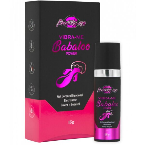 Vibra-me babaloo power gel eletrizante beijável 15g Provoke-me