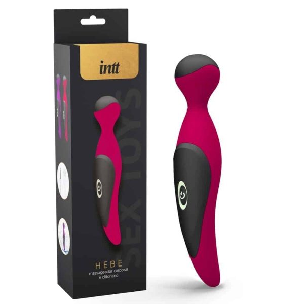 Intt hebe - Massageador e estimulador de clitóris em silicone atóxico 7 modos de vibração e carregamento via usb Rosa
