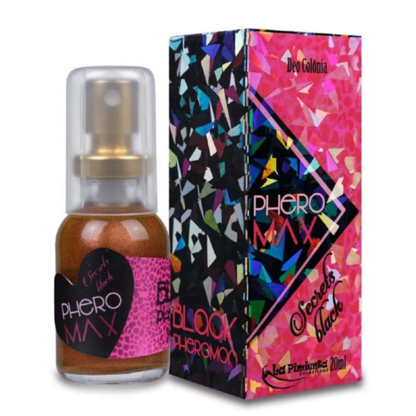 Phero max secrets black Deo colônia com feromônio feminino 20 ml