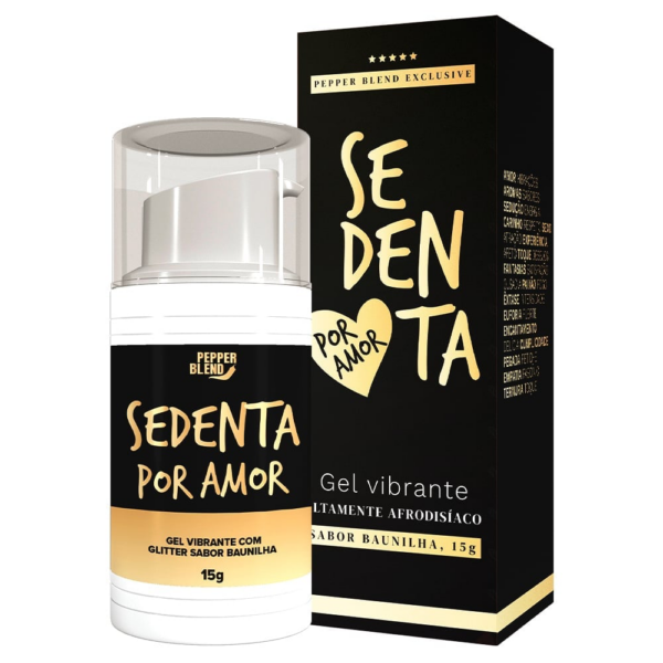 Sedenta por amor gel comestível sabor baunilha pepper blend