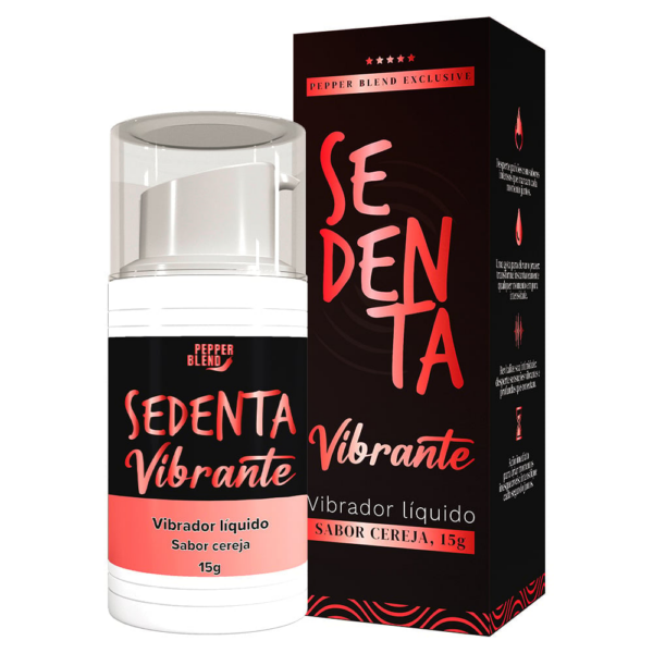 Sedenta vibrante gel comestivel sabor cereja 15g pepper blend