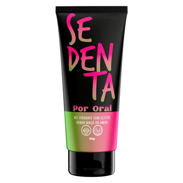 Sedenta por oral maçã do amor gel vibrante com glitter 50g Pepper blend