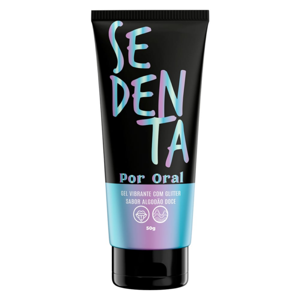 Sedenta por oral gel vibrante com glitter sabor algodão doce 50g