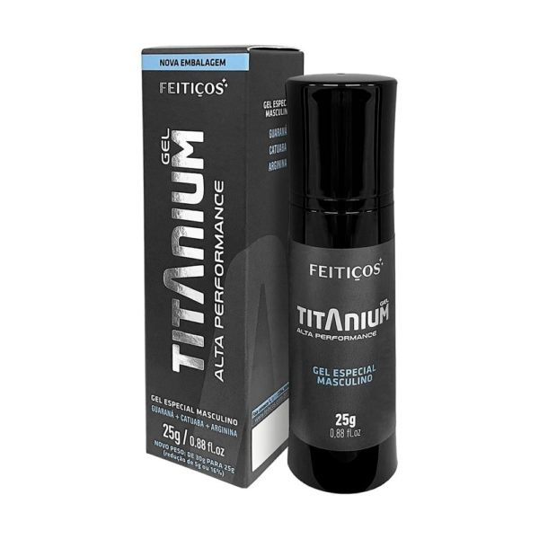 Titanium alta performance Gel especial masculino que aumenta o tempo de ereção e melhora o desempenho - 25G