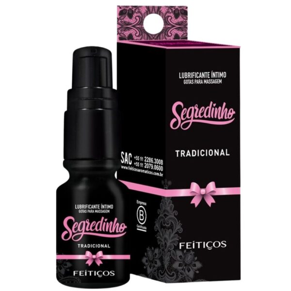 Lubrificante íntimo segredinho tradicional 15ml Feitiços aromáticos