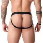 Cueca Jockstrap na cara do gol Fetiche Preta Tallyta - Imagem 2
