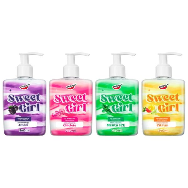 Sweet Girl Gel Hidratante Para Virilha Beijável Com Sabor 240G Chillies