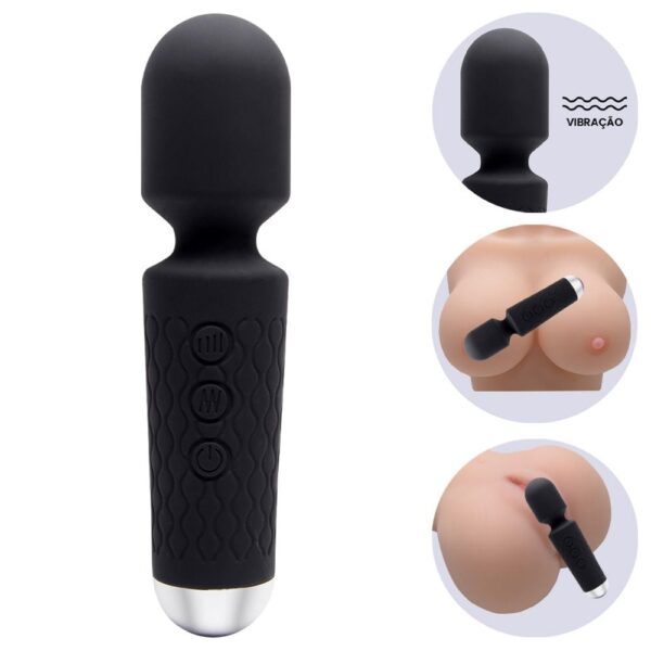 Mini Vibrador Varinha Mágica com 20 Modos de Vibrações e 8 Níveis e Velocidade - Image 5