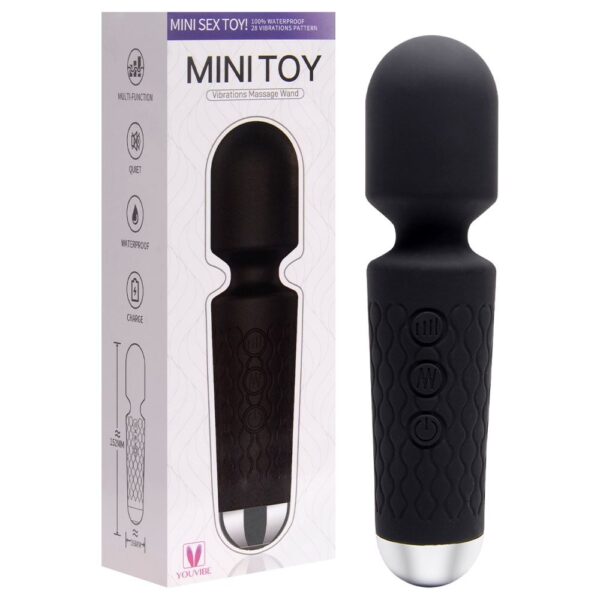 Mini Vibrador Varinha Mágica com 20 Modos de Vibrações e 8 Níveis e Velocidade - Image 2