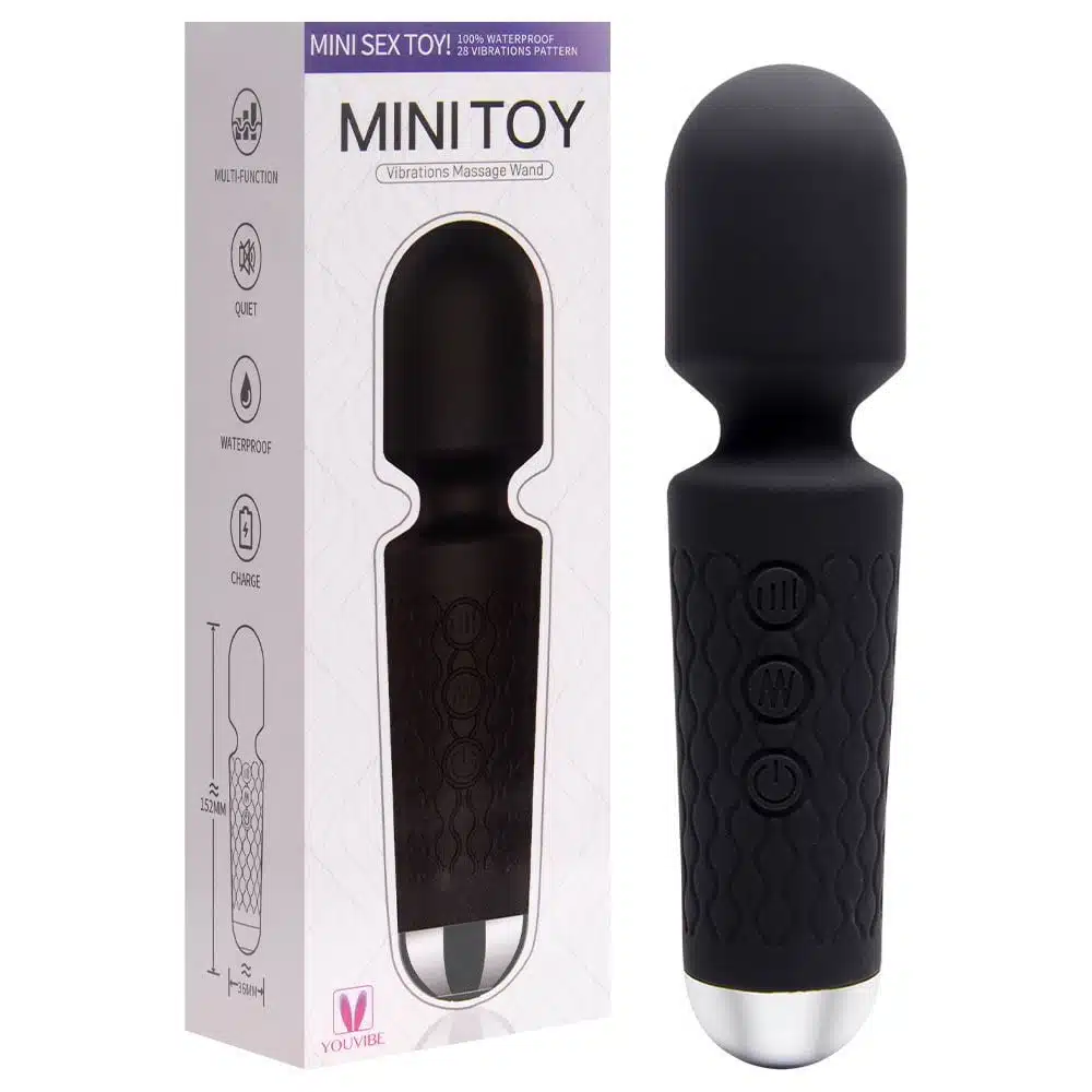 Mini Vibrador Varinha Mágica com 20 Modos de Vibrações e 8 Níveis e Velocidade  Imagem 2