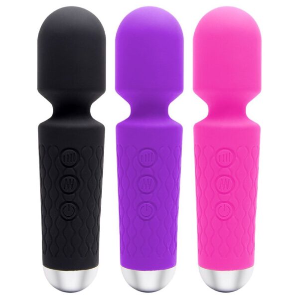 Mini Vibrador Varinha Mágica com 20 Modos de Vibrações e 8 Níveis e Velocidade