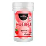 Bolinha Hot Ball Beija Muito Dupla Morango - Com Óleo de Girassol