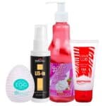 Kit com Body Girl lubrificante anal LIS-In Love Lub Hot e masturbador Egg Wavy
