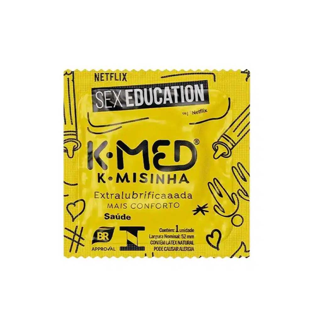 Preservativos KMisinha Tradicional Sex Education com 8 Unidades  Imagem 2