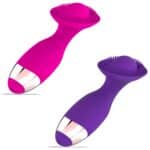 Escova estimuladora de clitóris em silicone com cerdas massageadoras