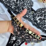 Conjunto sem bojo preto nude com aro lulu tule beijo Personalizavel