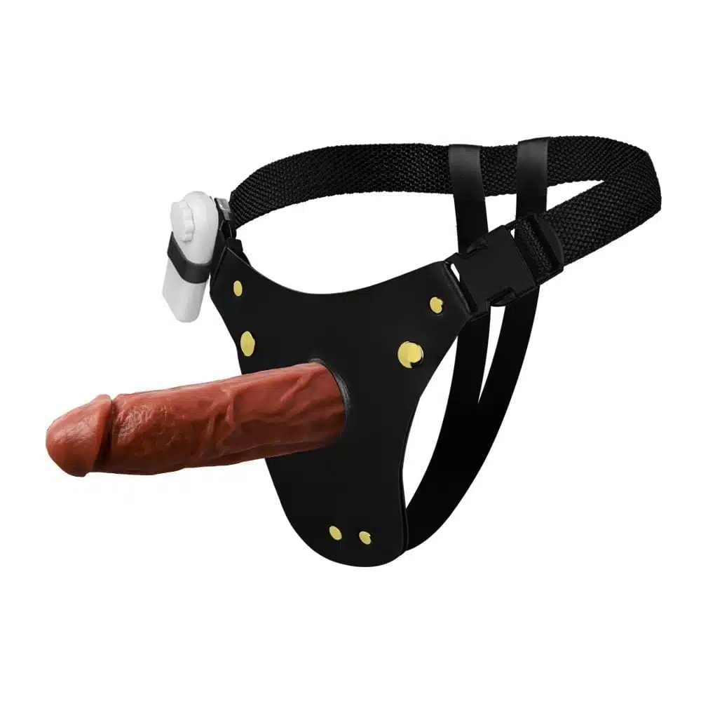 Cinta StrapOn Com Pênis Vibrador 16x4 cm Soulsex  Imagem 4