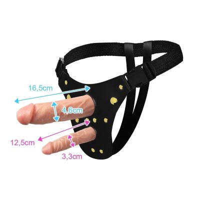 Cinta Dupla Em Couro Sintético Com 2 Pênis 16,5 x 4,5 e 12,5 x 3,5cm 16 15334663481 cinta dupla em couro sintetico com 2 penis 16 5 x 4 5 e 12 5 x 3 5cm 10