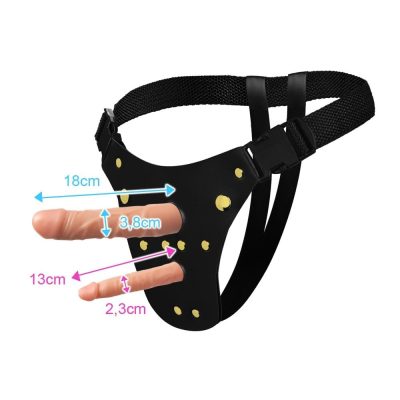 15334668531 cinta strap on ativa dp com duas proteses de 18x3 8cm e 13x2 3cm 11