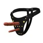 Cinta Strap-On Ativa Dp Com Duas Próteses de 18x3,8cm e 13x2,3cm - Imagem 4