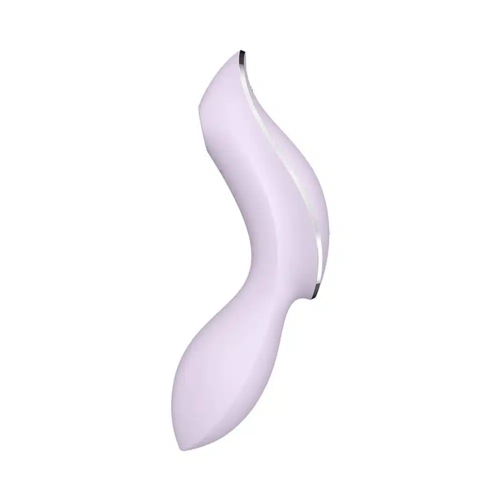 Vibrador de clitóris e ponto g recarregável com motor duplo 11 ondas de pressão e 12 vibração  Satisfyer curvy trinit 2  Imagem 3