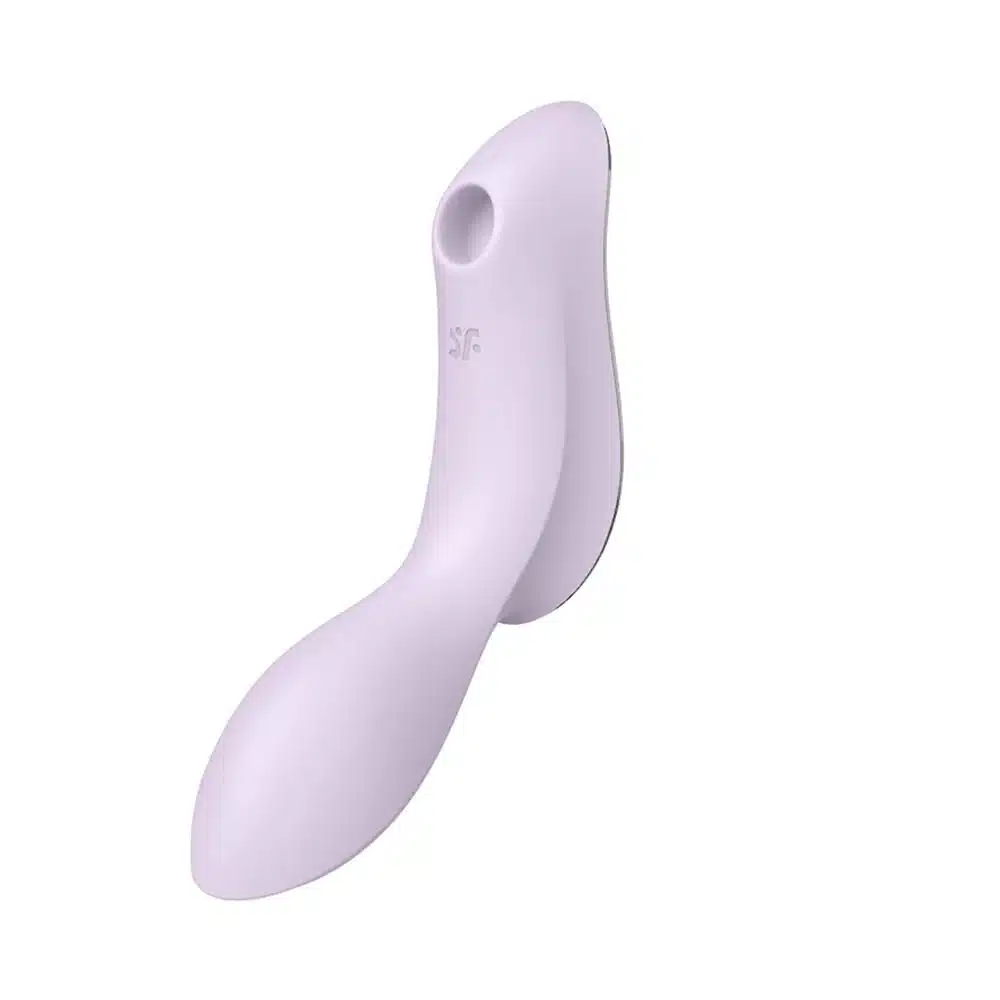 Vibrador de clitóris e ponto g recarregável com motor duplo 11 ondas de pressão e 12 vibração  Satisfyer curvy trinit 2  Imagem 2