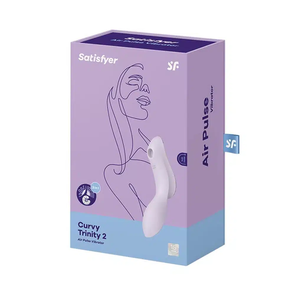 Vibrador de clitóris e ponto g recarregável com motor duplo 11 ondas de pressão e 12 vibração  Satisfyer curvy trinit 2  Imagem 5