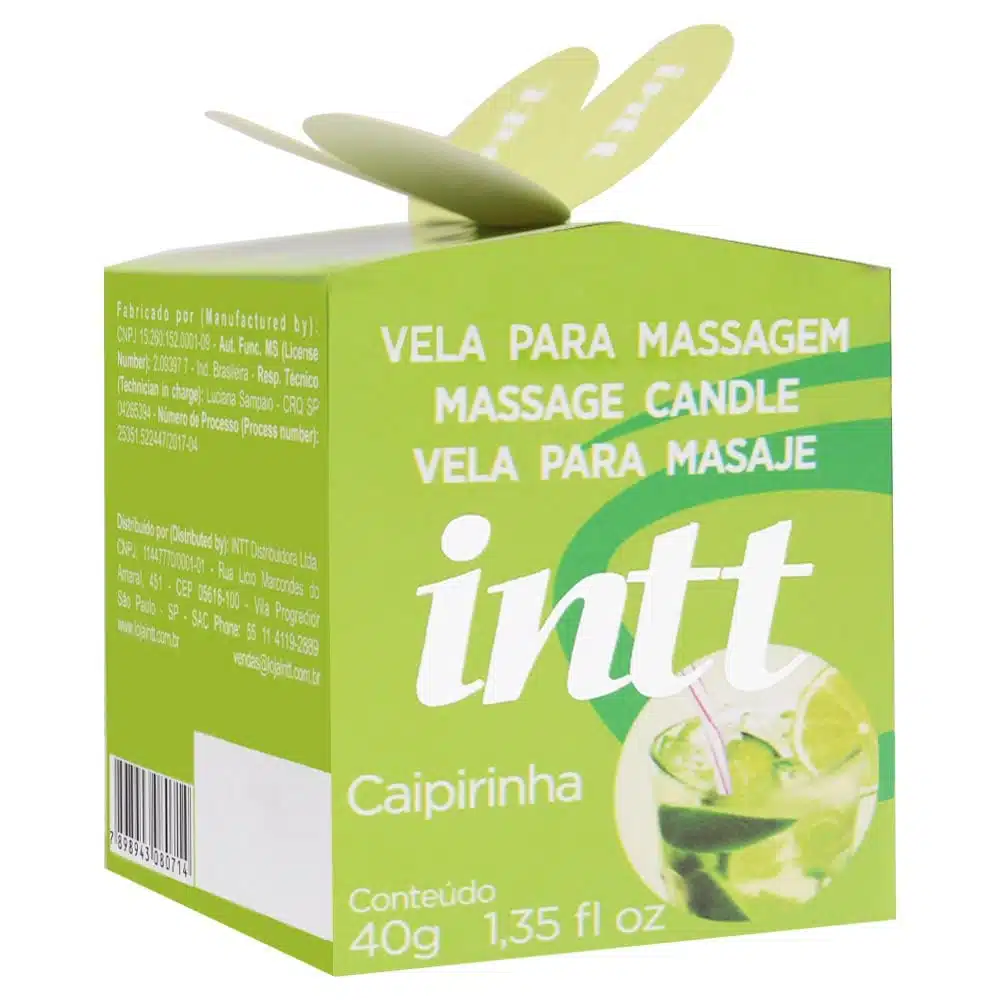 Vela para massagem beijável | sabor: Caipirinha  intt  Imagem 3