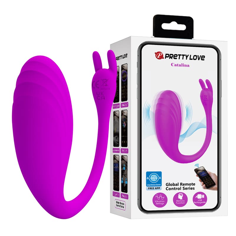 Bullet Recarregável em silicone com 12 modos de vibrações e controle remoto via app - Pretty love Catalina 1 Bullet Recarregável em silicone com 12 modos de vibrações e controle remoto via app - Pretty love Catalina