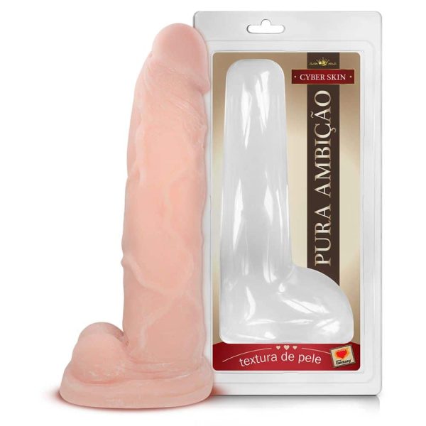 Pênis em CyberSkin Pele Maciço com Escroto 27 x 6CM