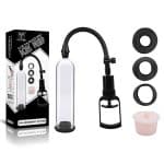 Bomba Peniana manual com 4 Anéis Penis Pump Youvibe