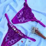 Calcinha fio personalizavél Borboleta com tule coração Jaipur